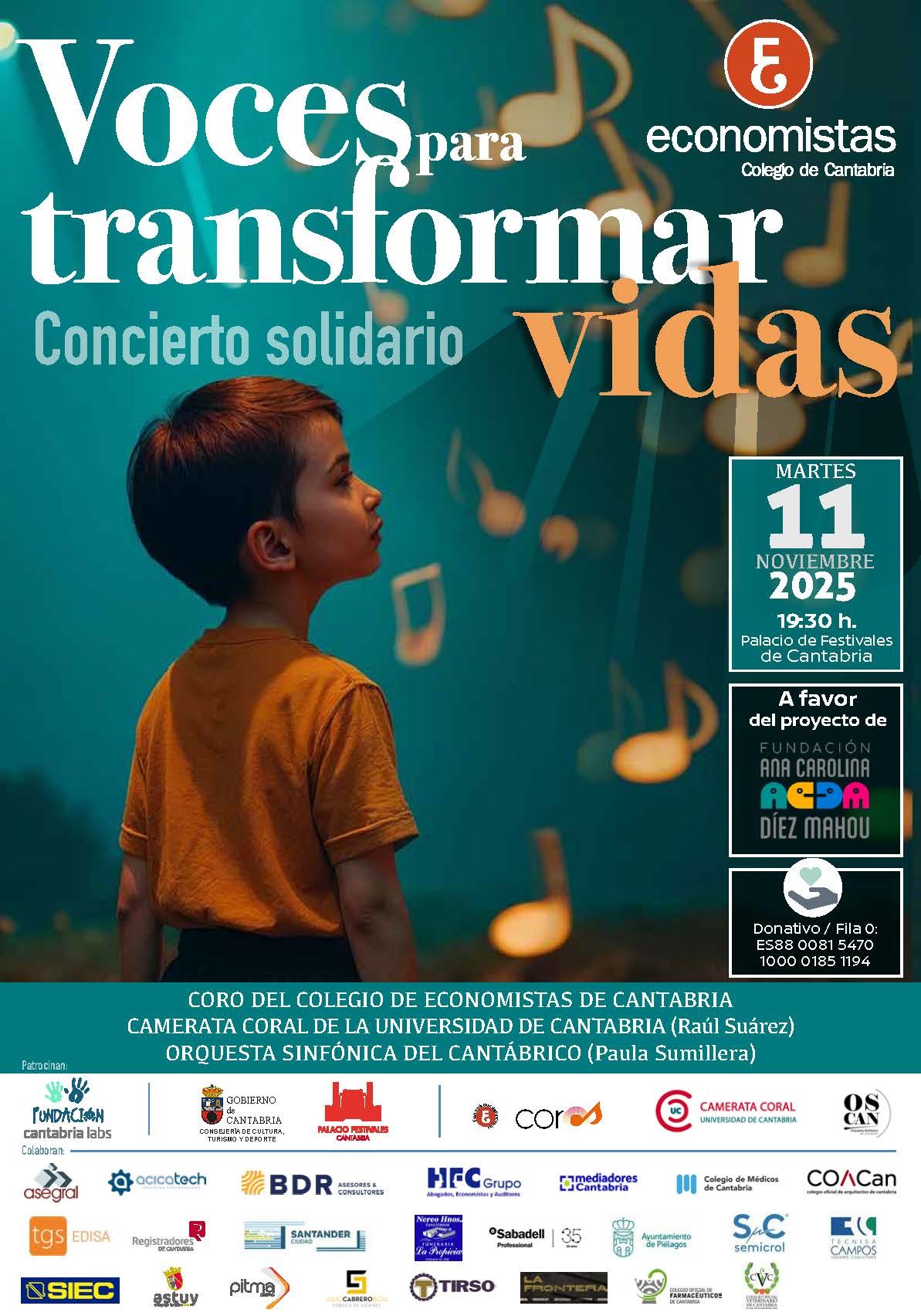 imagen Voces para transformar vidas - Concierto benéfico Coro del Colegio de Economistas