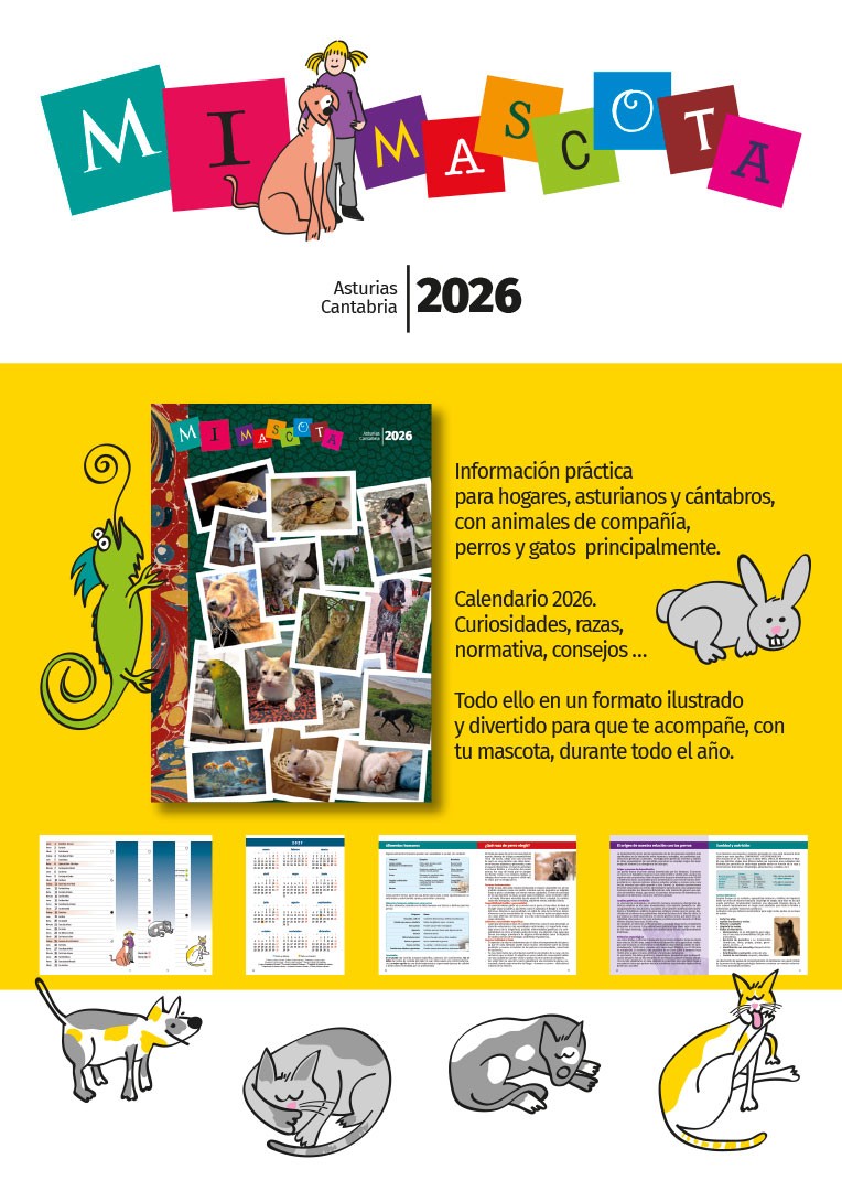 imagen Mi Mascota 2026. Agenda Almanaque.